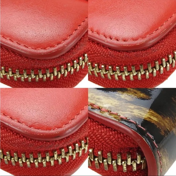 SOLD❤️ LOUBOUTIN RARE Leopard Print Red Accent Zippy Long Wallet - Picture 6 of 8